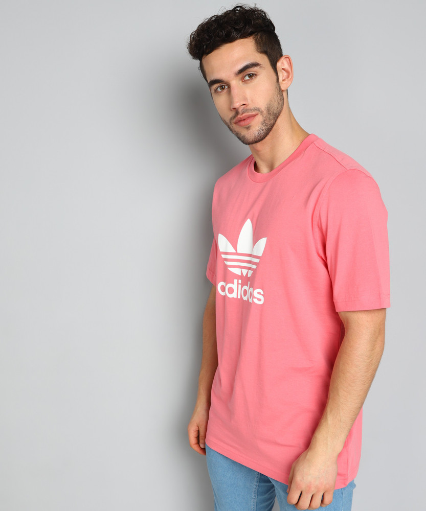 Mens pink adidas shop originals t shirt
