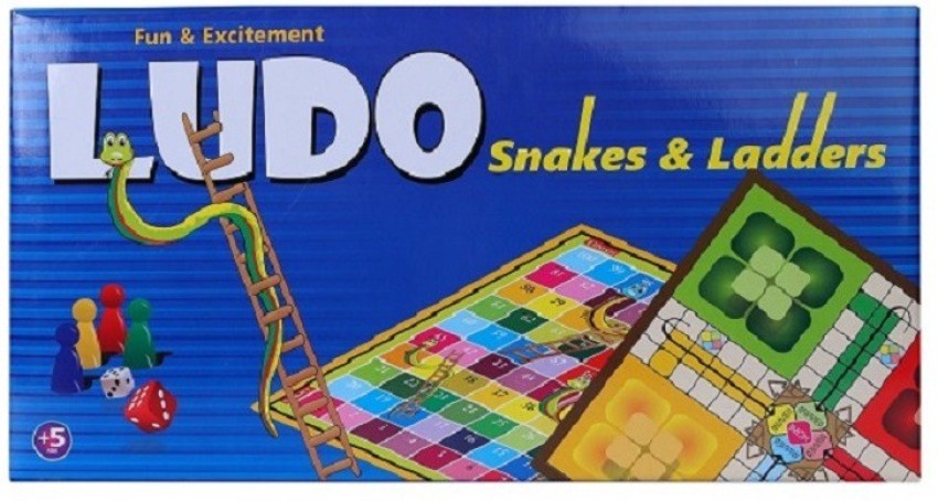 GOYAL KHEL CENTRE 12-12 Ludo & Snake (2 In 1 Games) Set Of Ludo Coins + One  Free Premium Ludo Token, All Ages, Multicolor