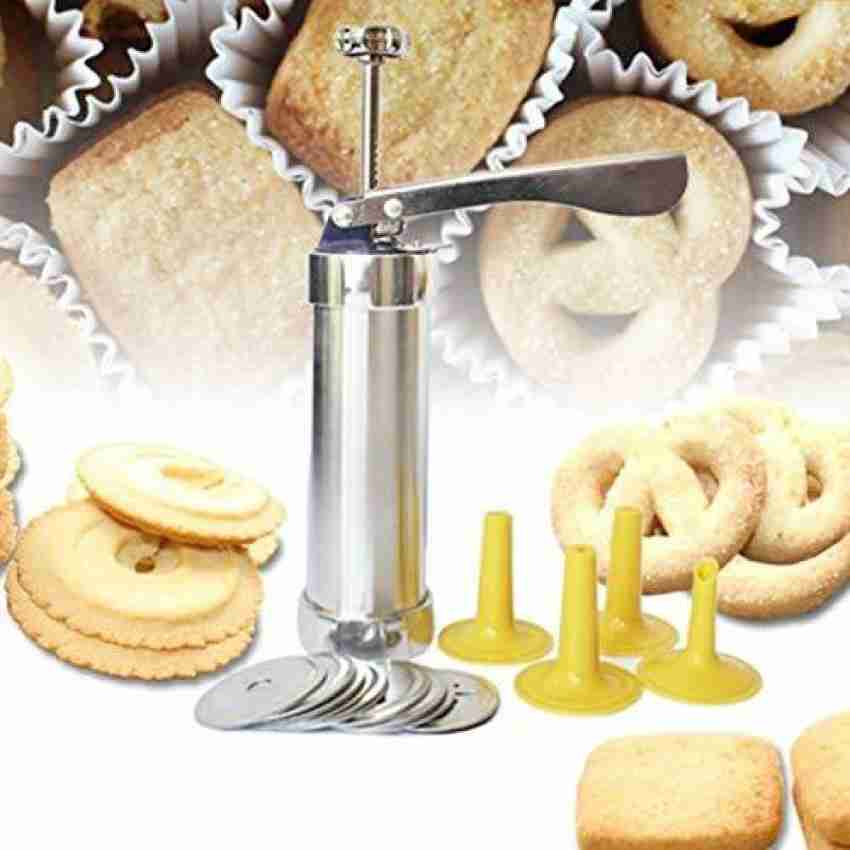 Cool Cook Cookie Press Machine Stainless Steel Biscuit Extruder