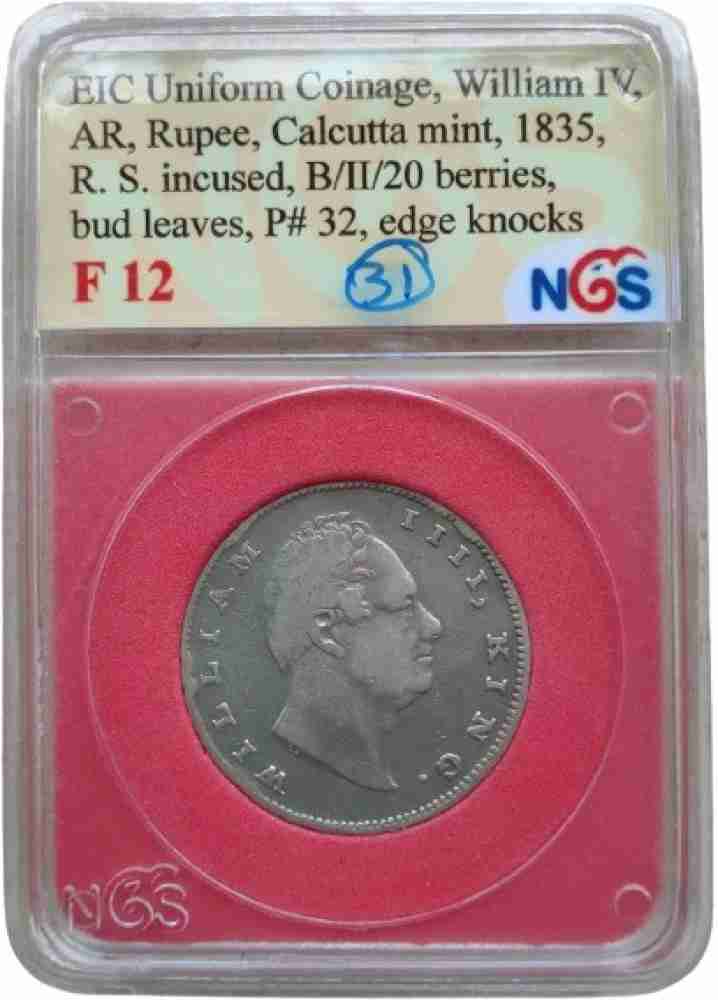 COINS WORLD NGS GRADED 1835 KING WILLIAM RARE R.S