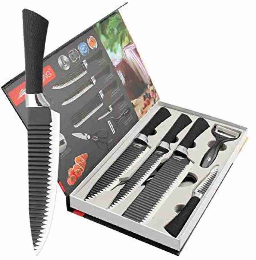 Hot Selling Non-stick Coating 7pcs Sharp Knife Set Stainless Steel Kitchen Knife  Set Handle With Gift Box - Buy Hot Selling Non-stick Coating 7pcs Sharp Knife  Set Stainless Steel Kitchen Knife Set