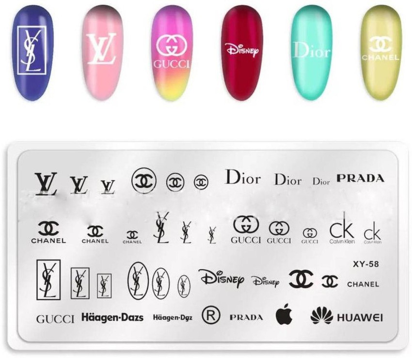 chanel nail stickers, Accessories, Chanel Sticker Nail Art Place On Clear  Gel Over Use Uv To Set And Bling Nails