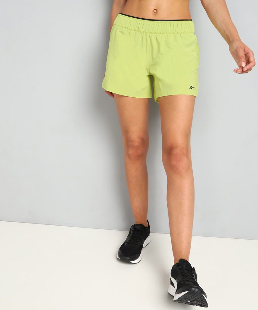 REEBOK Self Design Women Green Sports Shorts Buy REEBOK Self