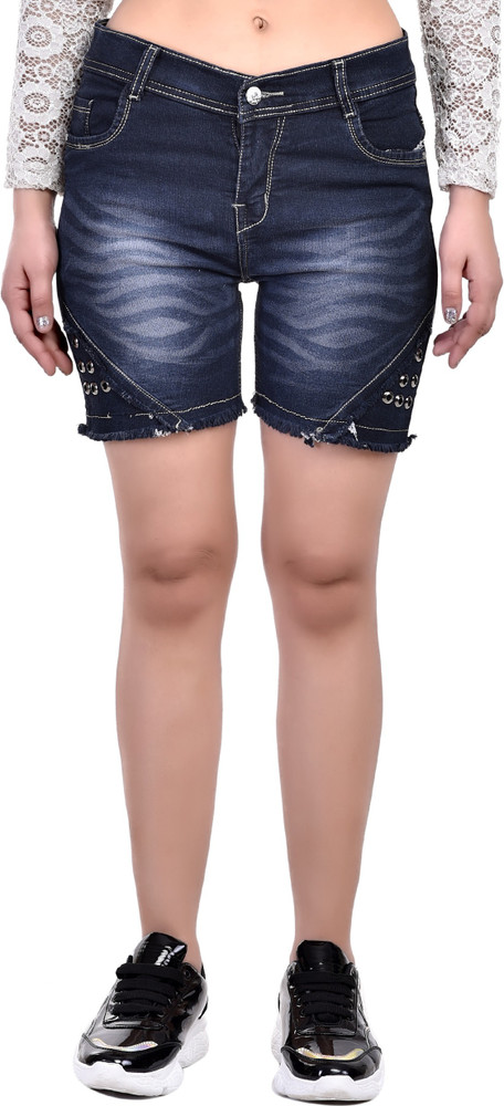 Neon denim shorts womens on sale