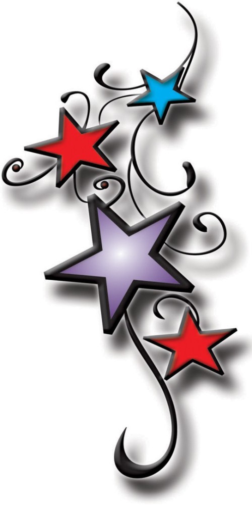 Three Star Temporary Tattoo Sticker (Set of 6) - OhMyTat - Shop OhMyTat Temporary  Tattoos - Pinkoi