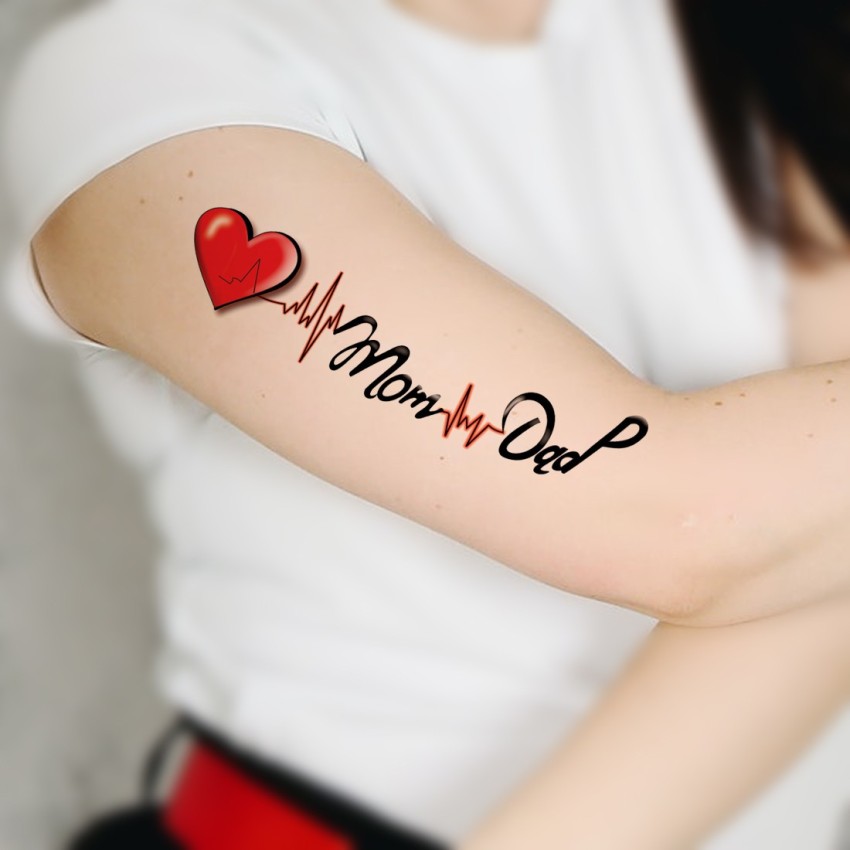Mom Dad Tattoo, Love Tattoo, Temporary Tattoo, Family Tattoo, Maa Tatt –  Temporarytattoowala