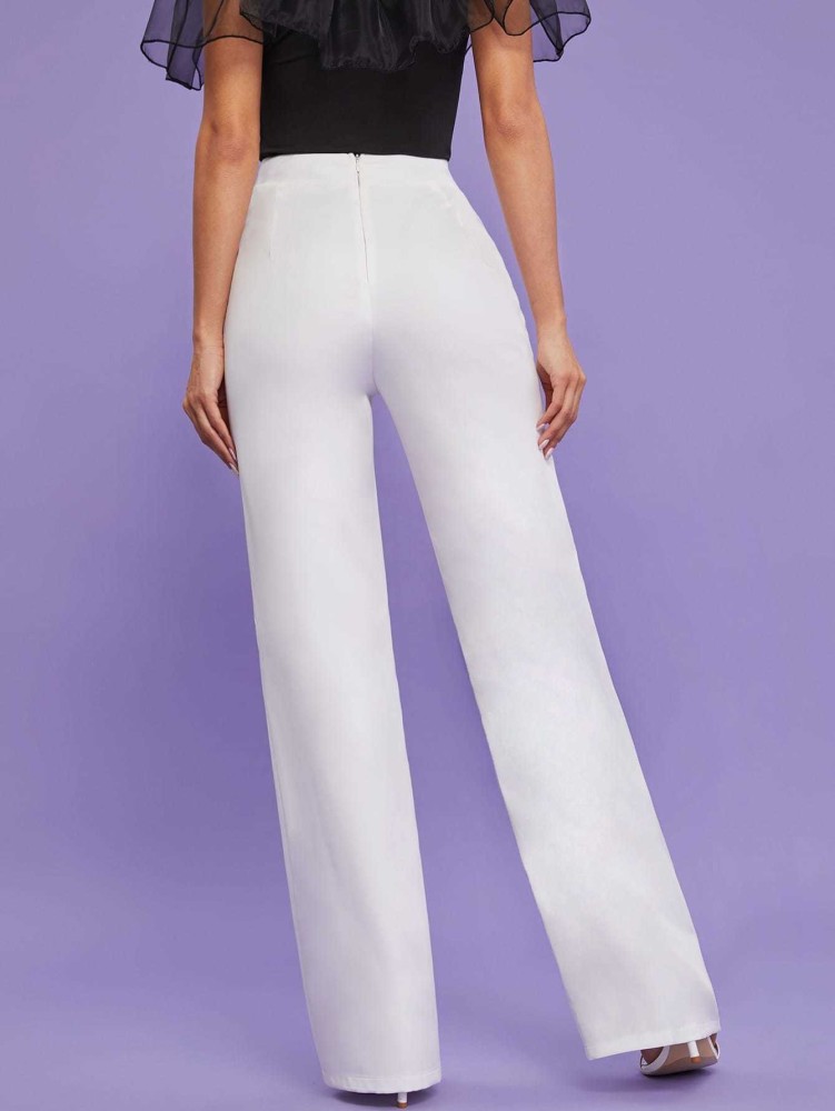 KOTTY Regular Fit Women White Trousers - Buy KOTTY Regular Fit