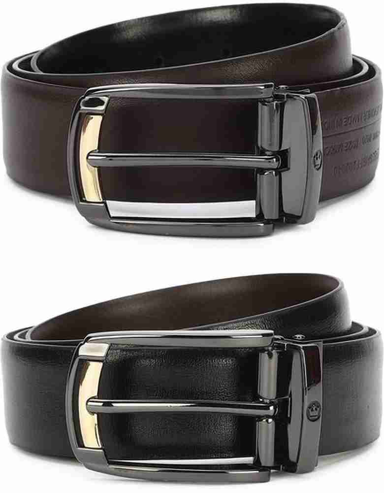 Buy Louis Philippe Sport Men's Leather Belt (LYLL200001_Black