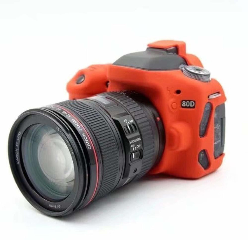 Digicom Silicone Cover Protective Camera Case Cover for Canon 80d RED Camera Bag Digicom Flipkart