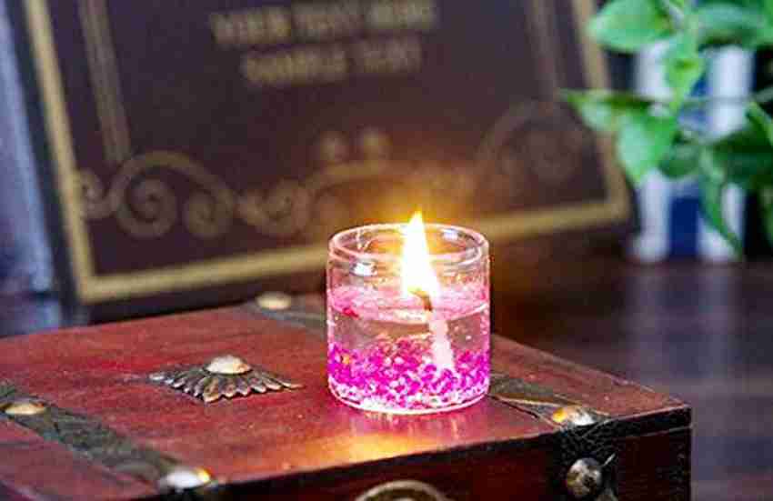  VR Creatives Small Glass Jelly Gel Candles Decor Gel