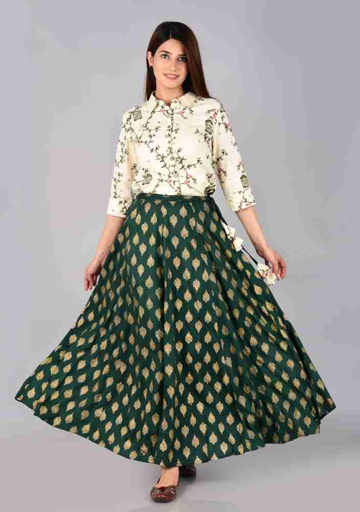 Long skirt on sale with shirt flipkart