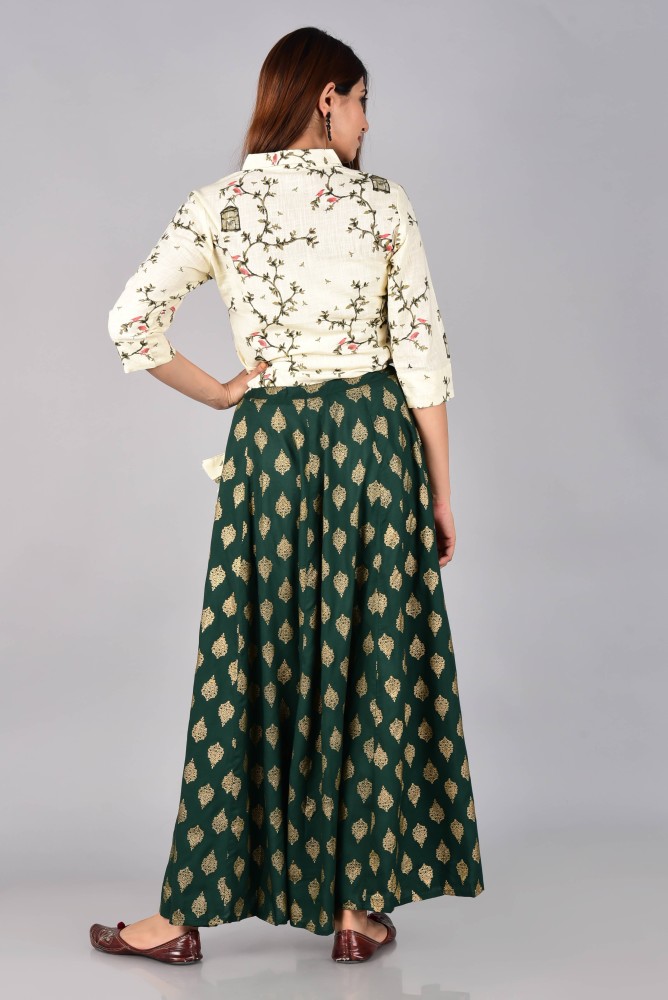 Long skirt 2025 with shirt flipkart