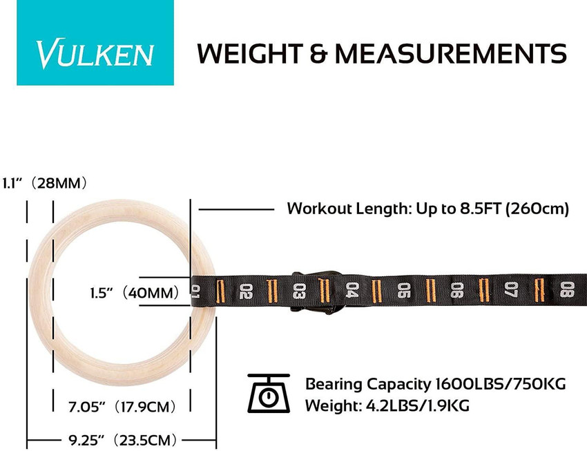 Vulken gymnastic rings cheap