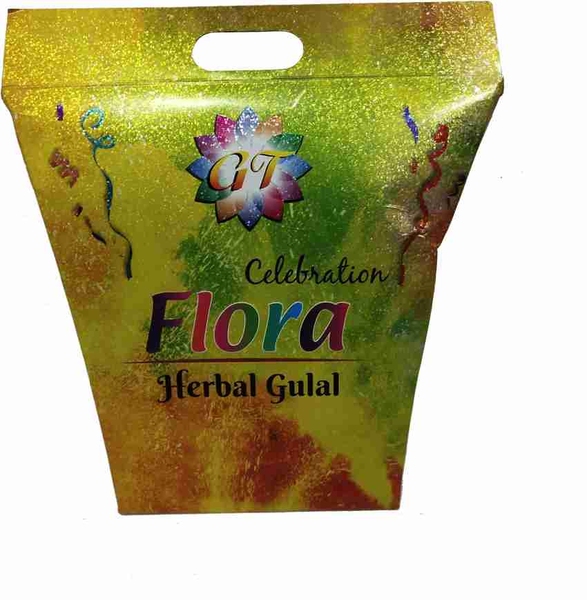 Gulal Holi Powder Premium Quality Multicolored Perfect for Fun Runs,  Photoshoots, Holi Festivals, Rangoli - 5 Piece - 100g Each