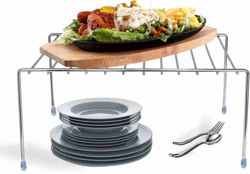 Stainless Steel Standing Dish Rack Storage Shelf Multifunctional