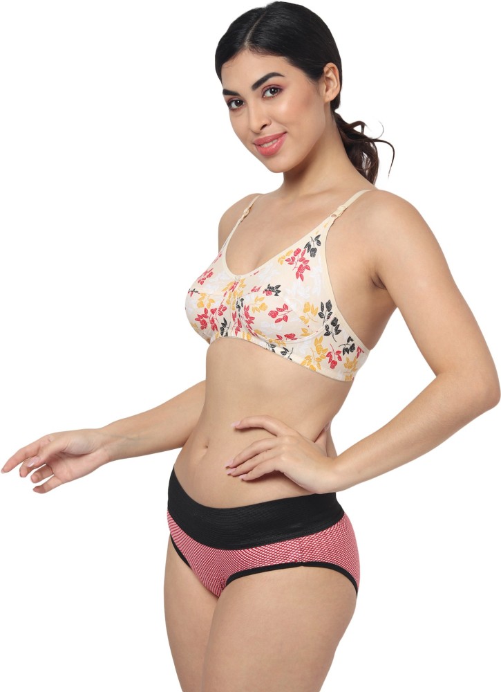 Fancy And Latest Trending Printed Bra Panty Set