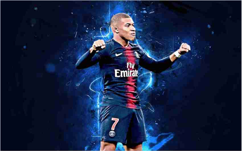 Kylian Mbappe Footballer Wall Poster For Room With Gloss