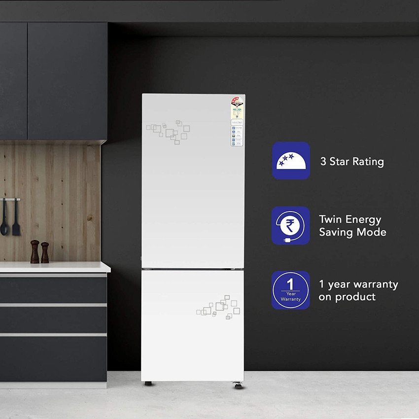 Haier mirror new arrivals glass fridge