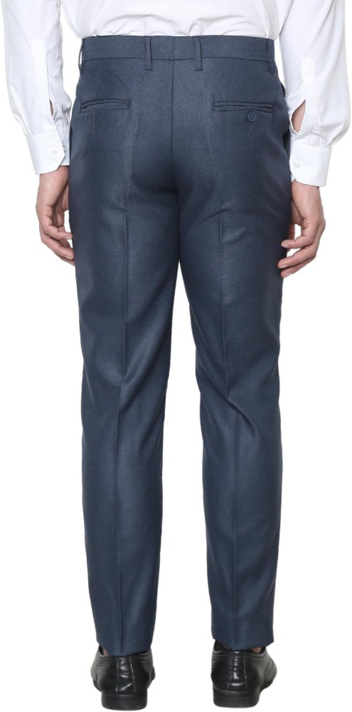 AD & AV Regular Fit Men Blue Trousers - Buy AD & AV Regular Fit