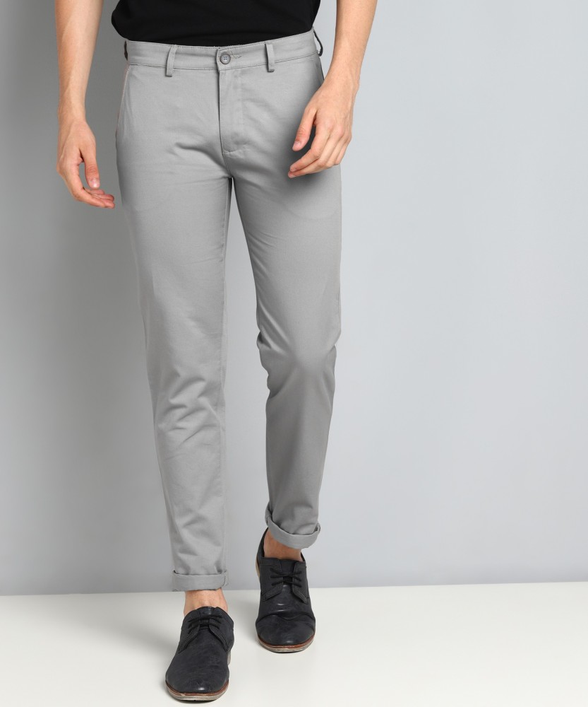 Peter England Formal Trousers  Buy Peter England Men Grey Solid Super Slim  Fit Formal Trouser Online  Nykaa Fashion