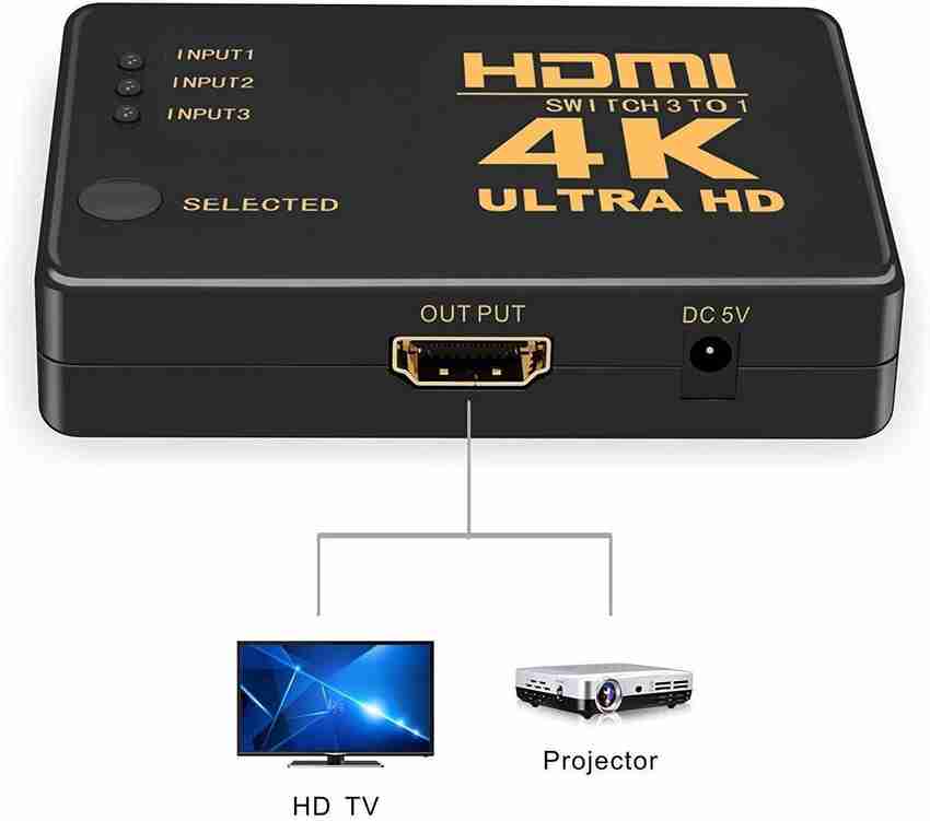 Hdmi switch 3 to cheap 1 4k ultra hd