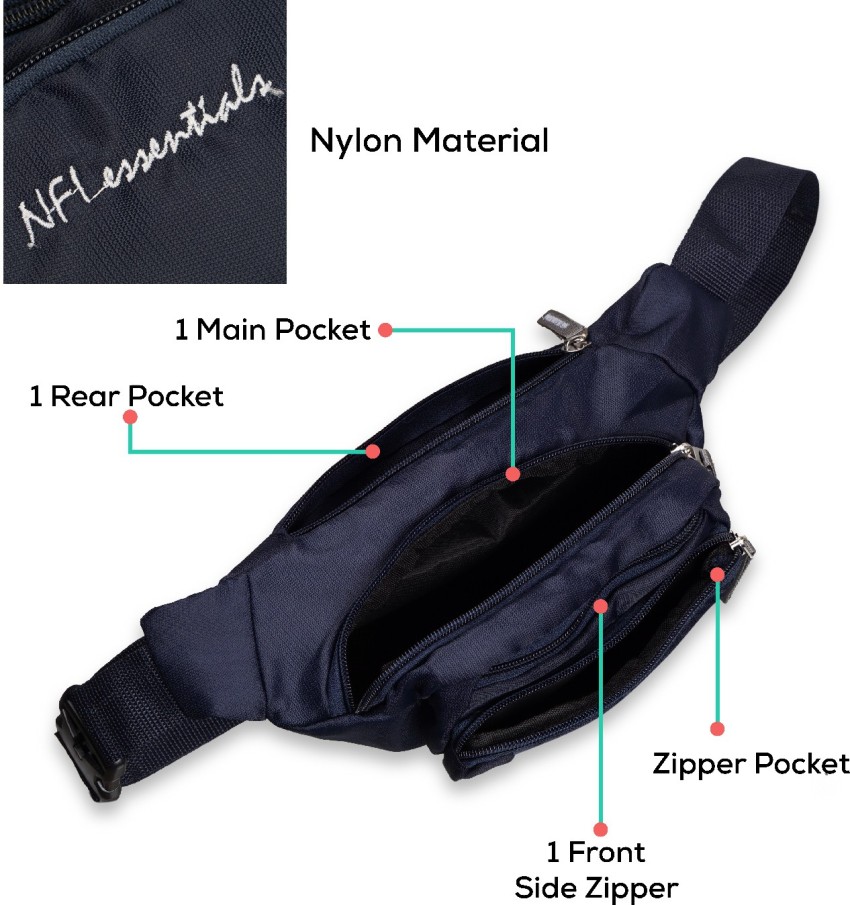 NFI essentials Waist Bag Travel Handy Hiking Zip Camera Pouch