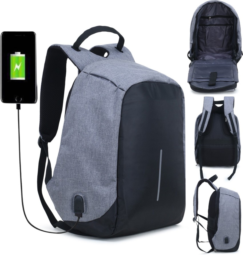 True Human  Anti Theft Expandable Feature USB Laptop College Bag Bagpack  For Boys And Girls