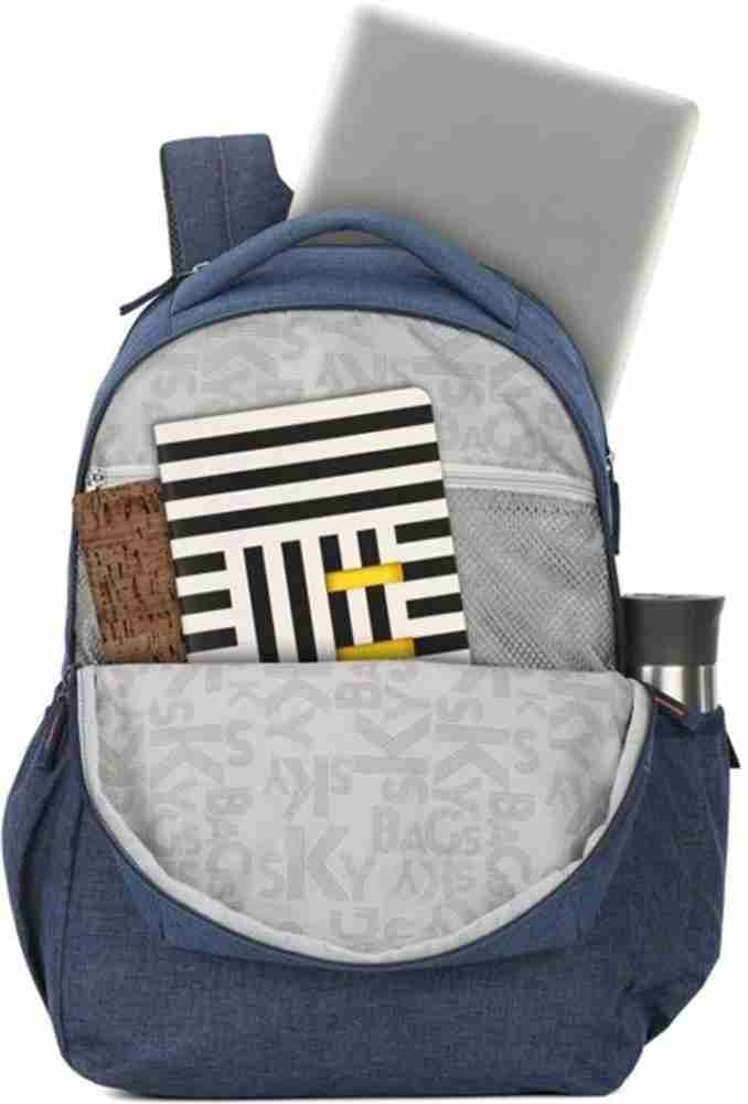 SKYBAGS BEATLE PRO MEDIUM 27 L Laptop Backpack BLUE Price in India Flipkart