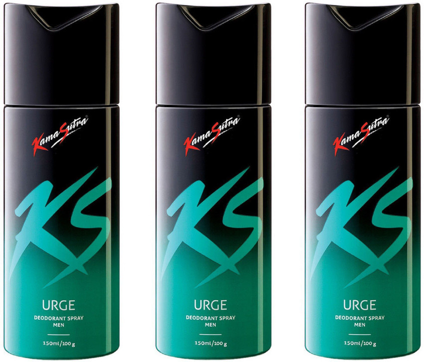 Kamasutra Urge Deodornt Spray 150ML Each Pack of 3 Deodorant Spray For Men