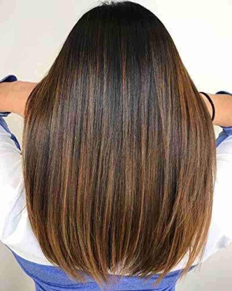 SAMYAK Women 3 4th head covering Golden Highlighted Clip In Straight Long Hair Extension Price in India Buy SAMYAK Women 3 4th head covering Golden Highlighted Clip In Straight Long Hair Extension onl...