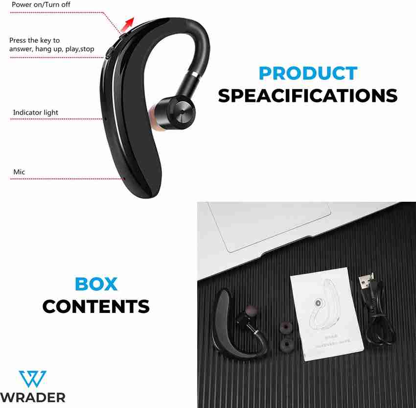 WRADER One Ear Original S109 Bluetooth Earphone V5.0 Hand Free Earphone Bluetooth