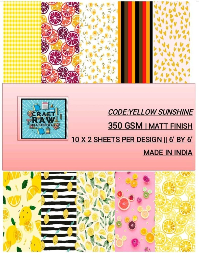 Multicolor Craftastique Scrapbook Paper Pack: A4, 250 GSM, Matte