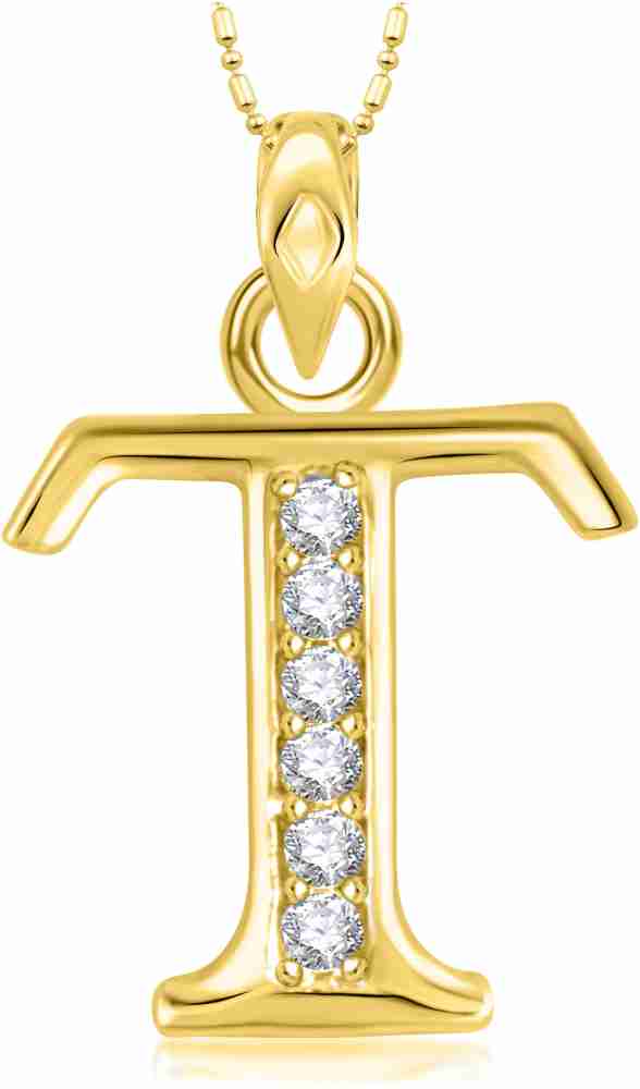 Letter t 2025 pendant gold