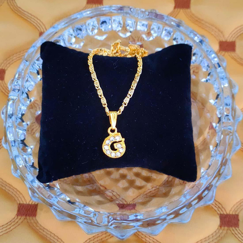 Sullery Crystal Alphabet Initial Letter G Locket Gift For Lover