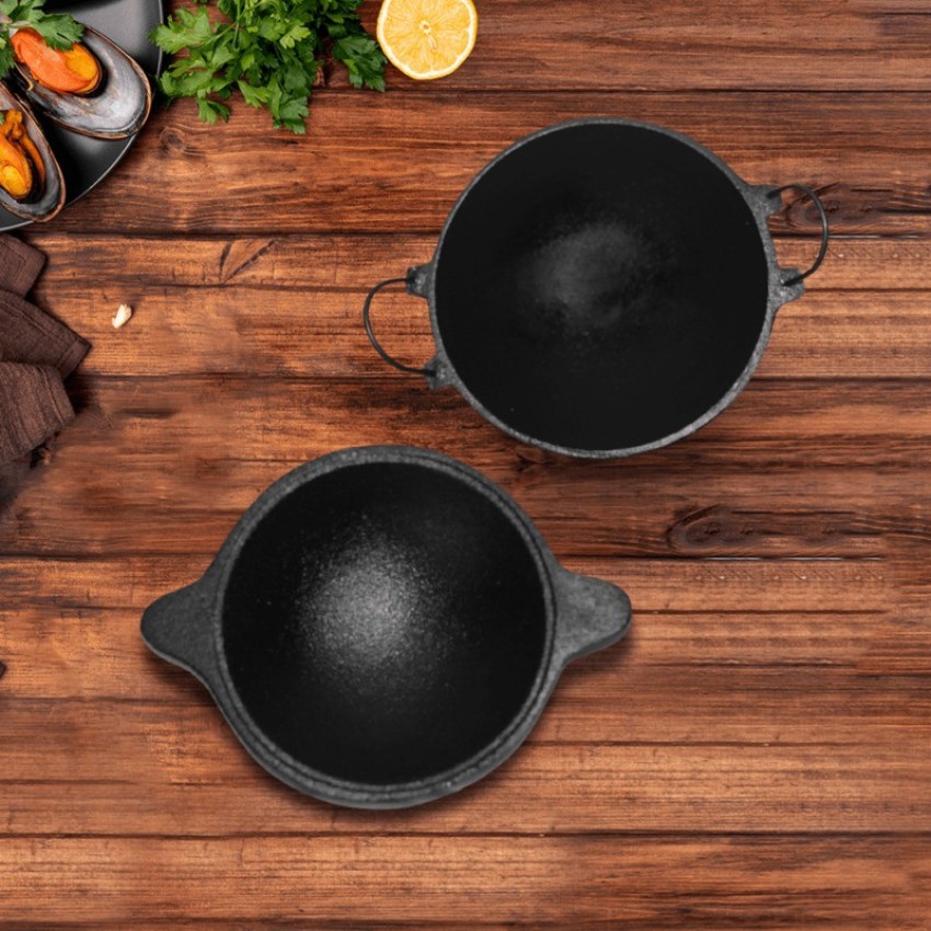 Cast Iron Cookware set - Kadai [2.5L] + Skillet [1.5L] + Cast Iron Dosa  Tawa [10Inch]