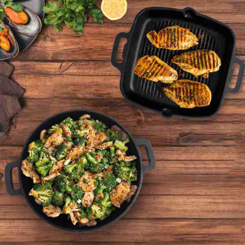 This Lodge Cast Iron Grill Pan is 31% Off
