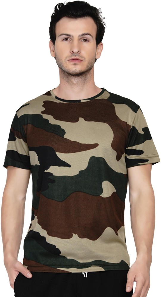 Pack of 2 Men's Camouflage T-Shirts - Blue Green