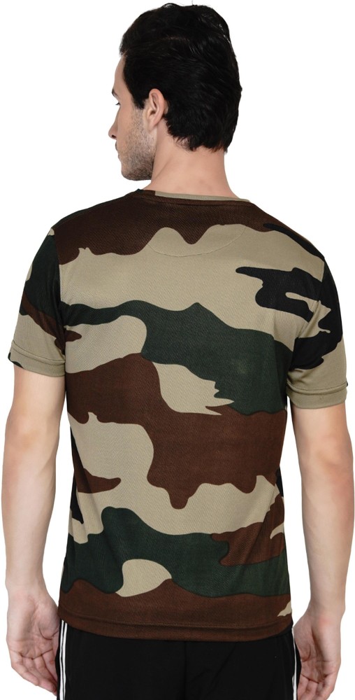 Pack of 2 Men's Camouflage T-Shirts - Blue Green