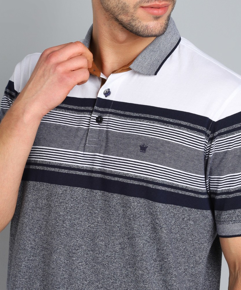 LOUIS PHILIPPE Striped Men Polo Neck Blue T Shirt Buy LOUIS PHILIPPE Striped Men Polo Neck Blue T Shirt Online at Best Prices in India Flipkart