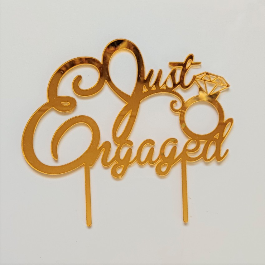 SURSAI Just Engaged Cake Topper Price in India - Buy SURSAI Just Engaged  Cake Topper online at Flipkart.com