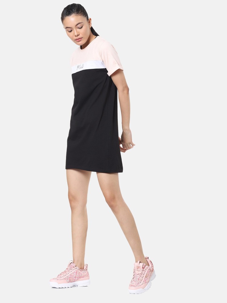 FILA Women A line Black Dress Buy FILA Women A line Black Dress