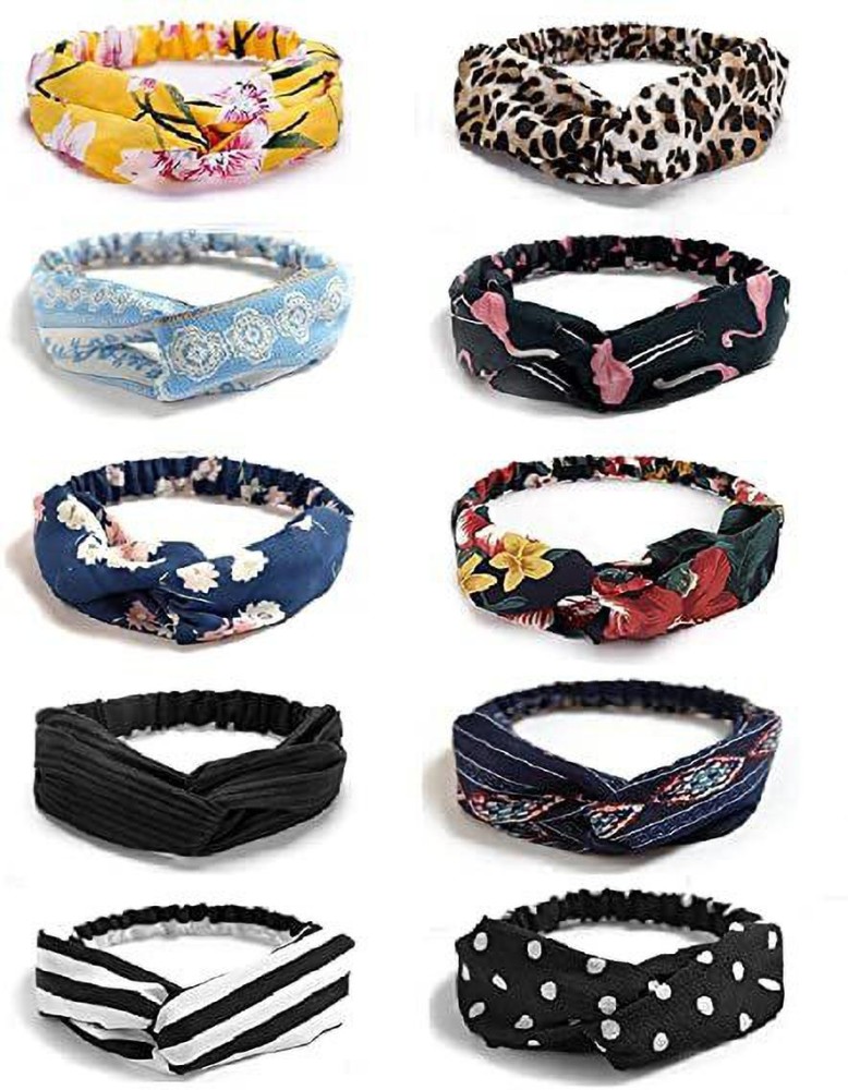 12pcs Solid Color Headbands for Women Headwraps Hair Bands with Bows Cotton  Stretchy Head Bands for Women's Hair Accessories Fashion Sport Bandana