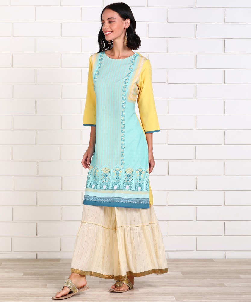 Anmi Floral Print Women Straight Kurta - Buy Anmi Floral Print 