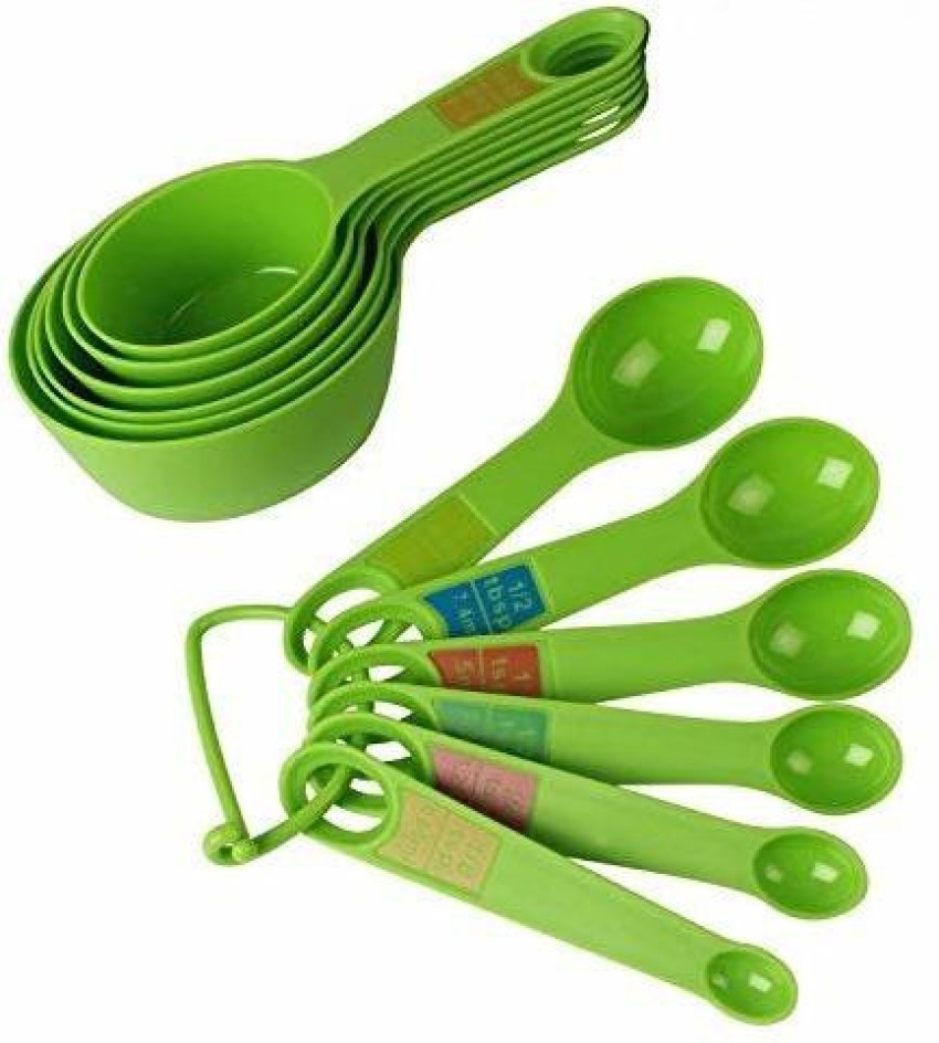 INOVERA Plastic 12 Piece Measuring Cups and Spoons for Kitchen