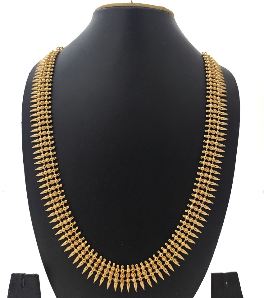 Hanaa Hanaa 1 Gram Gold Micro Plated Traditional Long Necklace