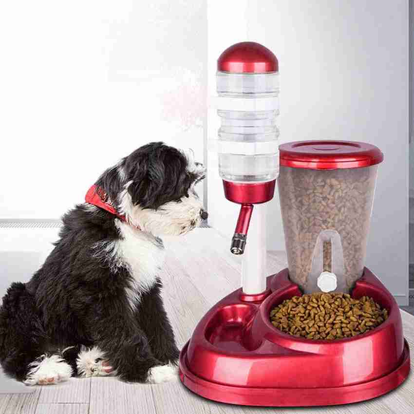 Automatic water and food dispenser top for dogs