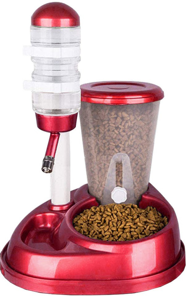 Automatic food and water dispenser clearance for dogs