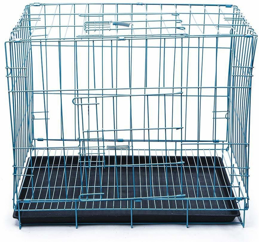 Futurekart Single Door Folding Metal Dog Cage with Paw Protector