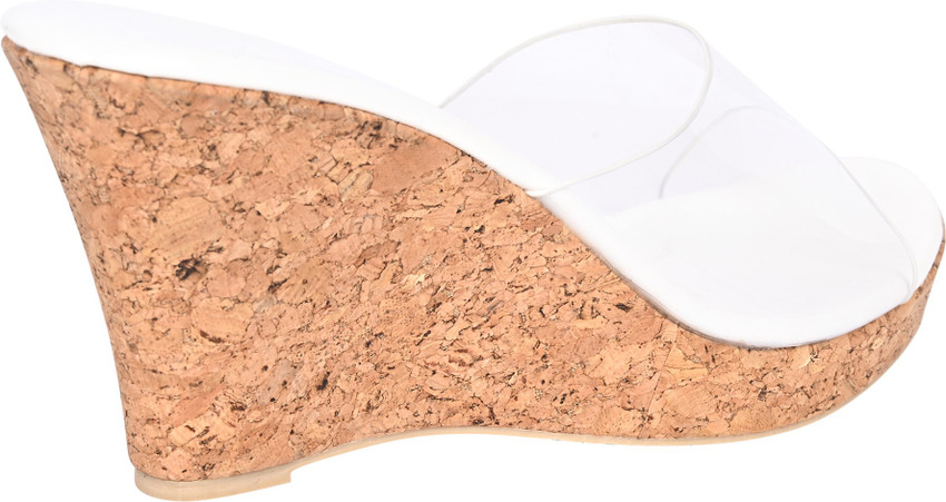 Gabor 2465321 white  cork wedge sandal
