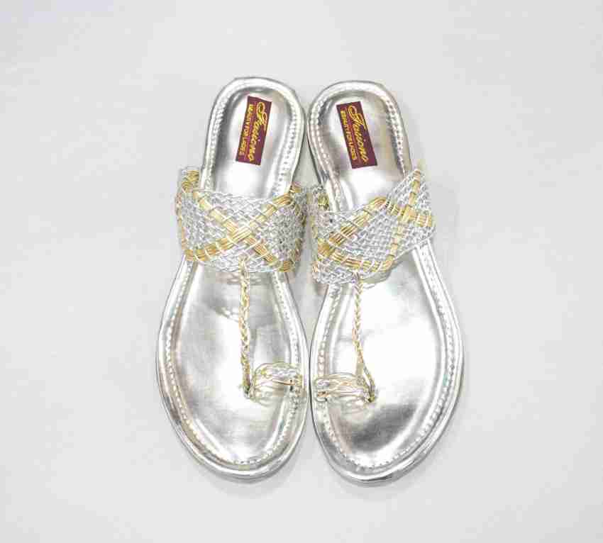 SS Footwear Women Silver Gold Flats Buy SS Footwear Women